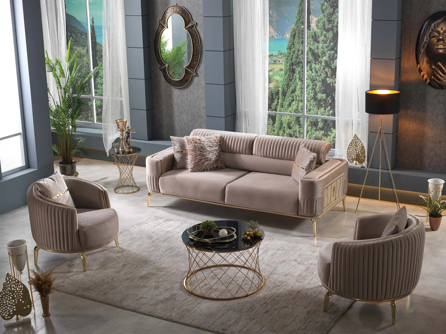 Dizani Gold Sofa Set