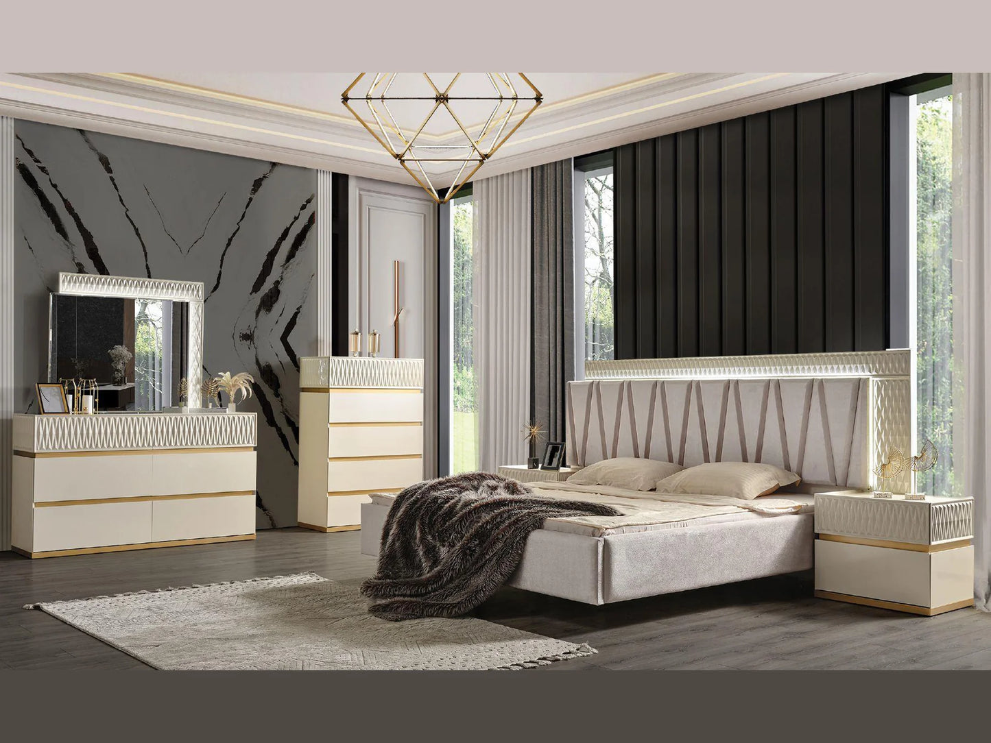 Delfano Bed Set